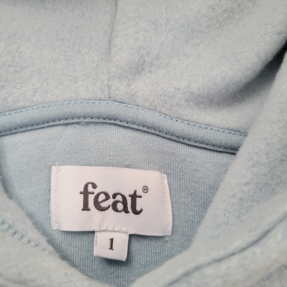 Feat women Burr blue blanket blend  soft cozy hoodie - Picture 7 of 11